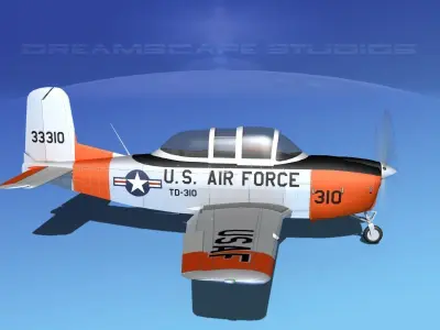 Beechcraft T-34 Mentor V05 USAF 3D model