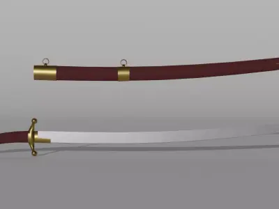 Turko Mongol Saber Low-poly 3D model