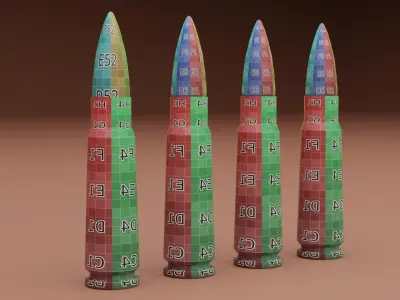762x39 bullet Low-poly 3D model