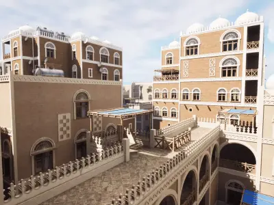 Yemen Buildings Modular Collection Low-poly 3D model