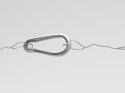 Hook with wires 3D model