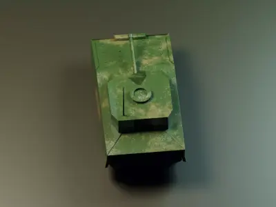 Army Tank with Textures Low-poly 3D model