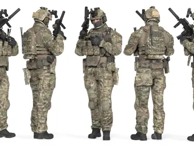 GAME READY RIGGED WESTERN SPECIAL OPERATIONS CHARACTER V1 Low-poly 3D model