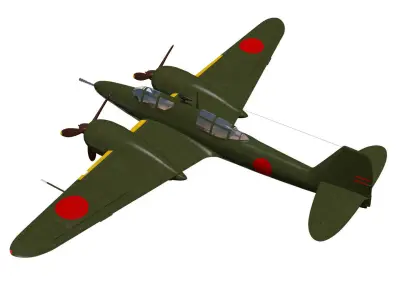 Kawasaki Ki102 kou 3D model