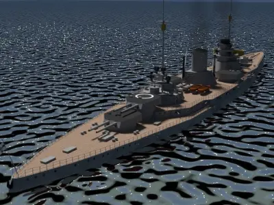 Battlecruiser SMS Moltke 3D model