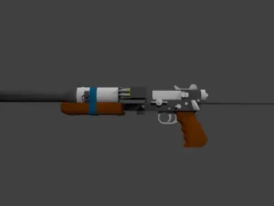 Metro 2033 Gun Low-poly 3D model