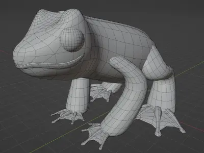 Cute Frog lv3 3D model