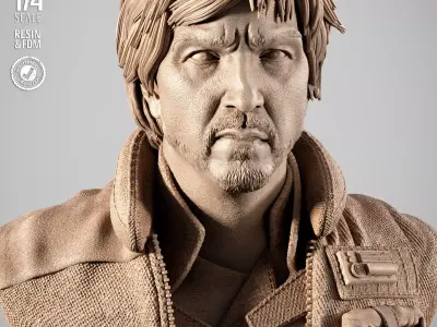 STAR WARS CassIan Andor Portrait Bust 3D 3D print model