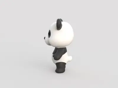 Little animal baby - Panda cute - Character002 Low-poly 3D model