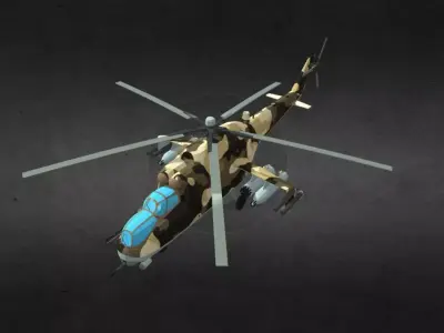 Mi24P Chernobyl Low-poly 3D model