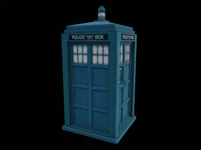TARDIS Doctor Who Low-poly 3D model