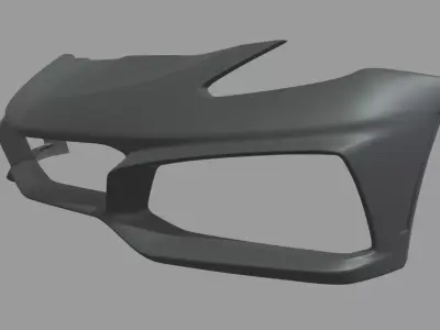 Front Bumper Chevrolet Corvette ZR1 2019 Low-poly 3D model