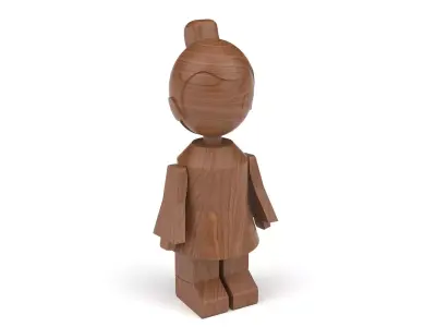 Wooden toy boy 02 3D model