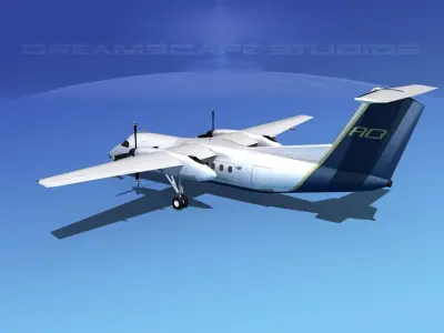 Dehaviland DHC-8 100 Air Charter Intl 3D model