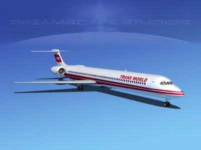 Douglas MD-80 Trans World Airways 1 3D model