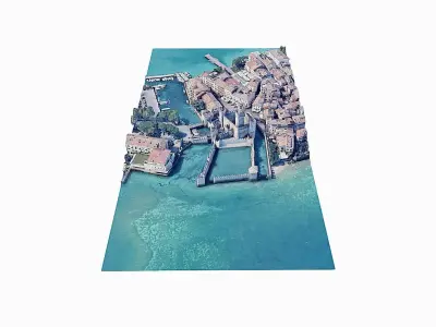 Scaligero Castle - Sirmione Low-poly 3D model