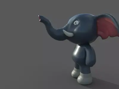 Cartoon Elephant 3D model