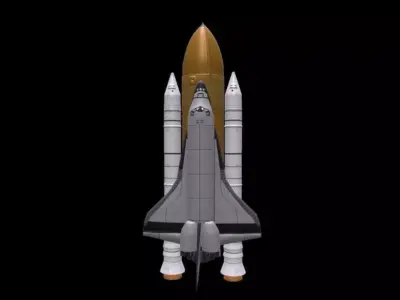 Space Shuttle  Low-poly 3D model