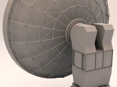 Radiotelescope Observatory Satellite Antenna 3D model