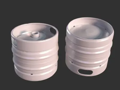 Small Beer Keg 3d Model -- High Poly 3D model Free 3D model