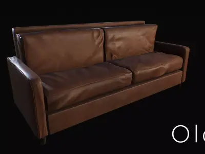 Classic Comfortable Sofa 8K Free low-poly 3D model