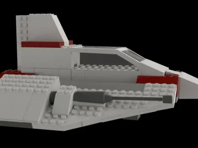 Lego starship Free low-poly 3D model