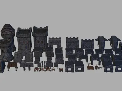 Medieval Castle Builder 1 0 Low-poly 3D model