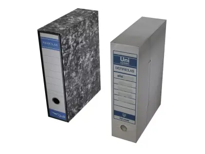 Folder Low Poly metal file box and Free low-poly 3D model