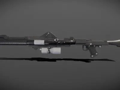 Star wars dc-15a blaster rifle Low-poly 3D model
