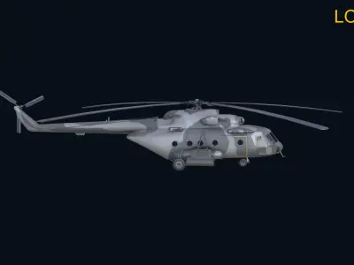 Asset - Army - Aircraft - Mi 172 Low-poly 3D model