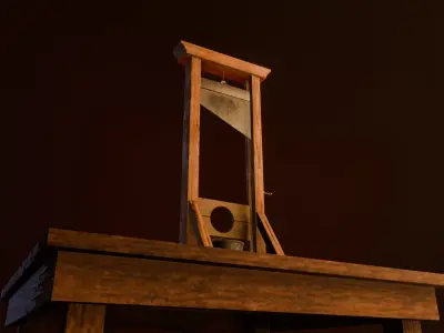 Guillotine Low-poly 3D model