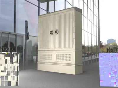 Electrical Distribution Cabinet 149 Low-poly 3D model