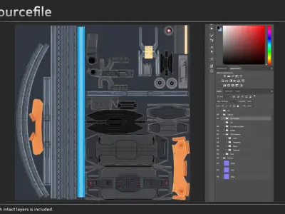 Commercial Jumpgate AX13 Low-poly 3D model