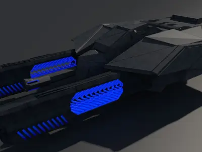 Laser turret Low-poly 3D model