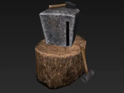 Roman Blacksmith Low-poly 3D model