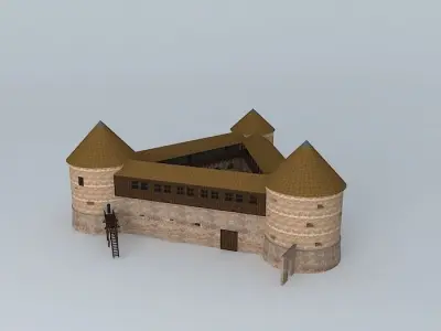 16th Century Fortress Low-poly 3D model