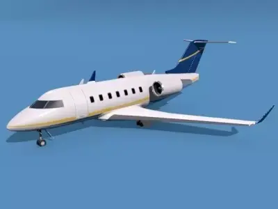 Bombardier Challenger 600 private jet 3D model