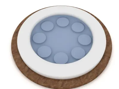 jakuzi model 01 3D model Low-poly 3D model