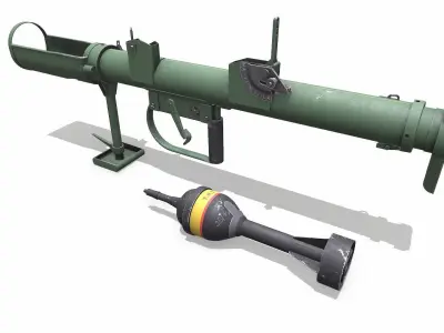PIAT WW1 British Anti Tank Weapon Low-poly PBR Low-poly 3D model