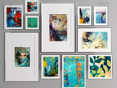 Art Frame 334 Low-poly 3D model