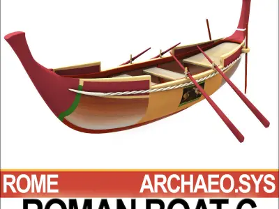 Ancient Roman Boat C 3D model