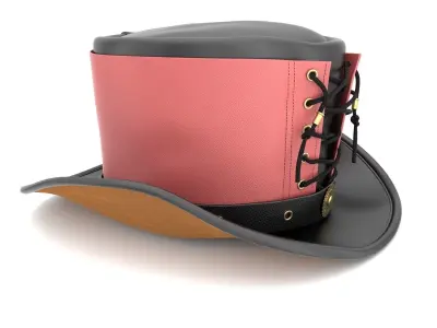 Vested Steampunk Top Hat 3D model