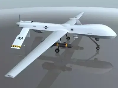 MQ1 Predator UAV Drone Aircraft Low-poly 3D model