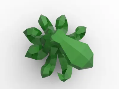 Octopus made of polygons Low-poly 3D model
