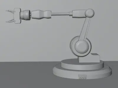  Low poly robotic arm Free 3D model