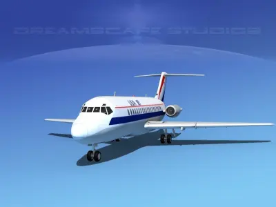 Douglas DC-9-20 USA Jet 3D model