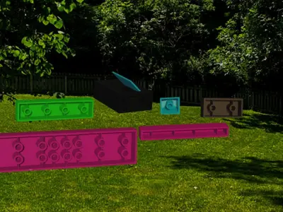 Lego Block modular Free 3D model