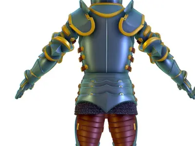 Subdivision 3D Men The Heavy Knight Low-poly 3D model