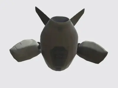 Alien drone Low-poly 3D model