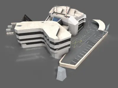 Airport Control Building 3D model